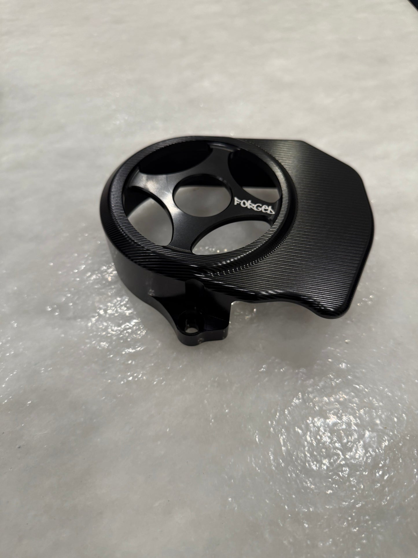 Surron Ultra Bee Metal Motor Cover | CNC Upgrade Replacement (Black & Chrome)