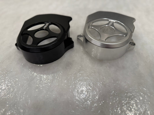 Surron Ultra Bee Metal Motor Cover | CNC Upgrade Replacement (Black & Chrome)