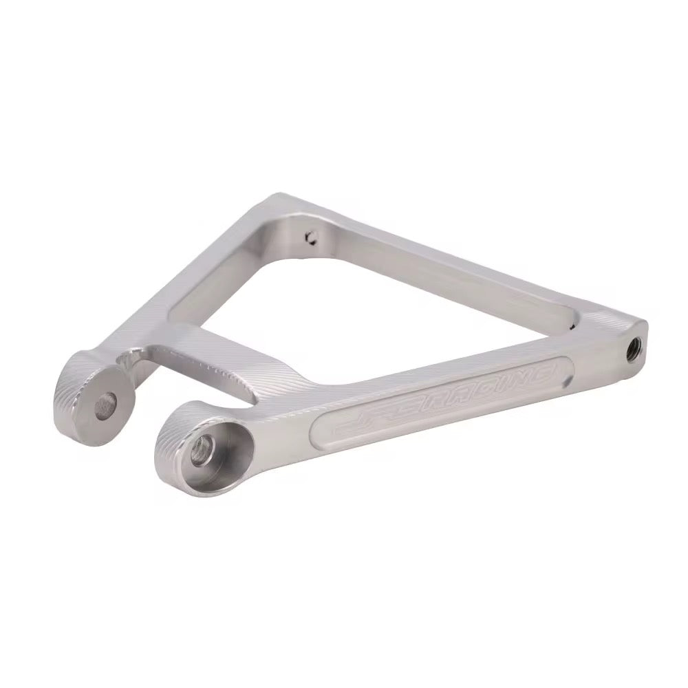 Reinforced aluminum rear suspension shock absorber linkage upgrade