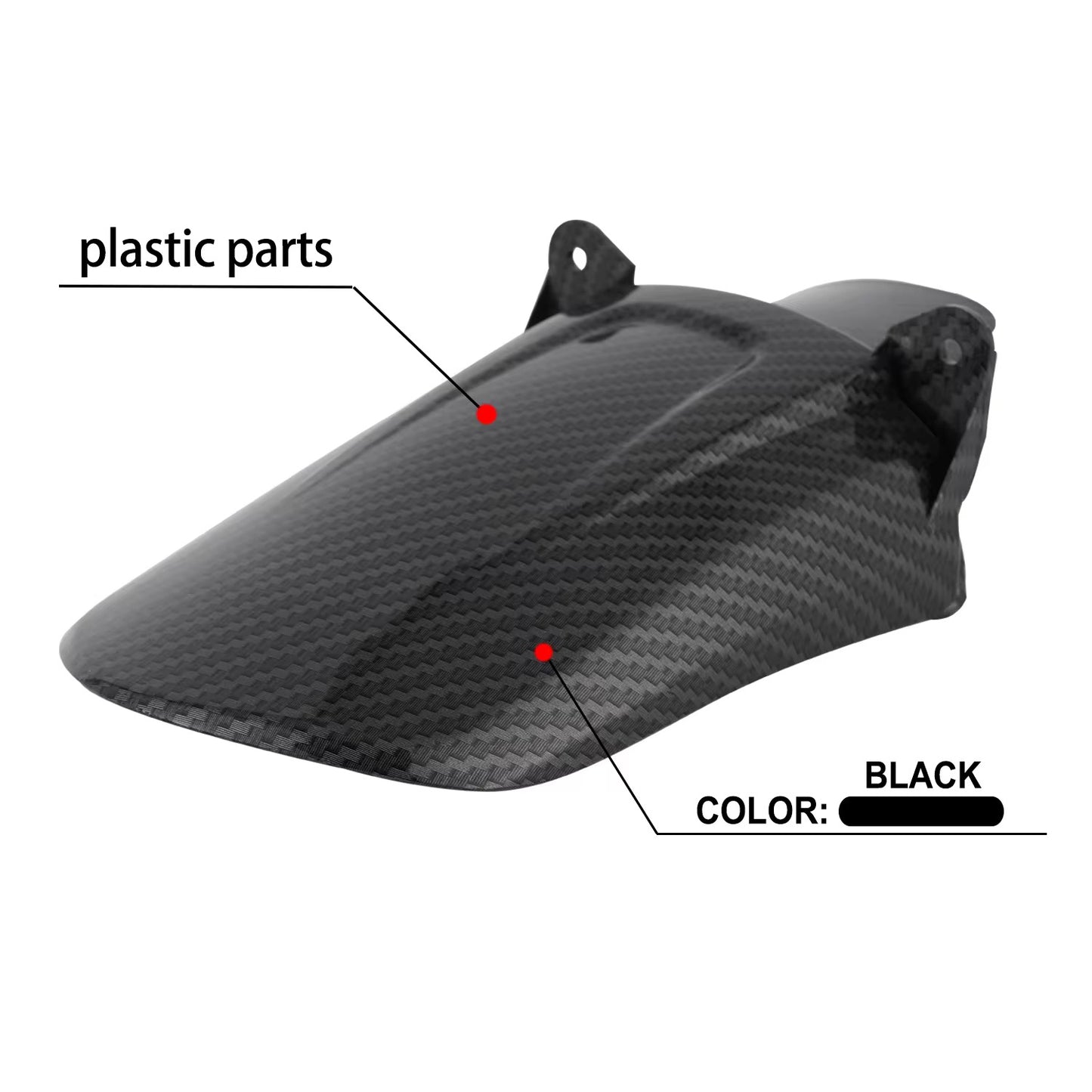 Carbon fiber rear tire fender