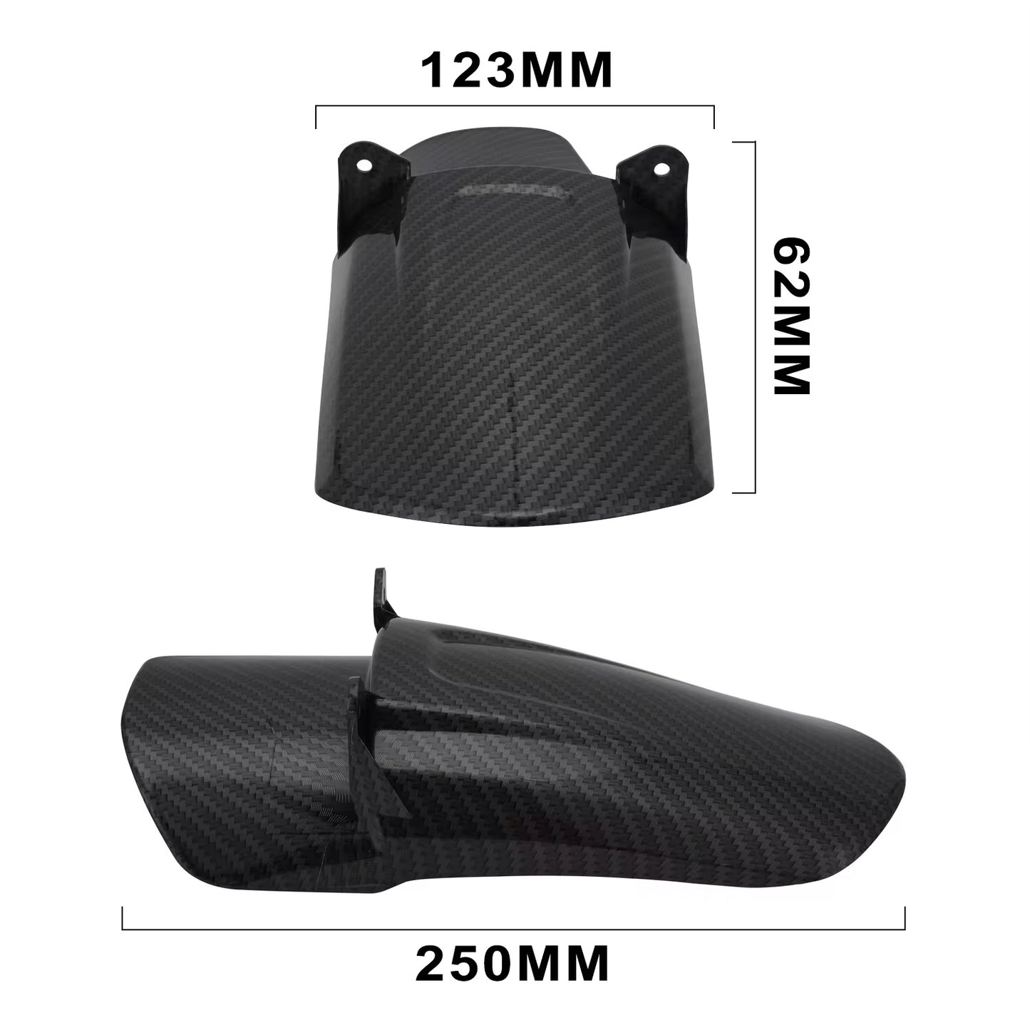 Carbon fiber rear tire fender