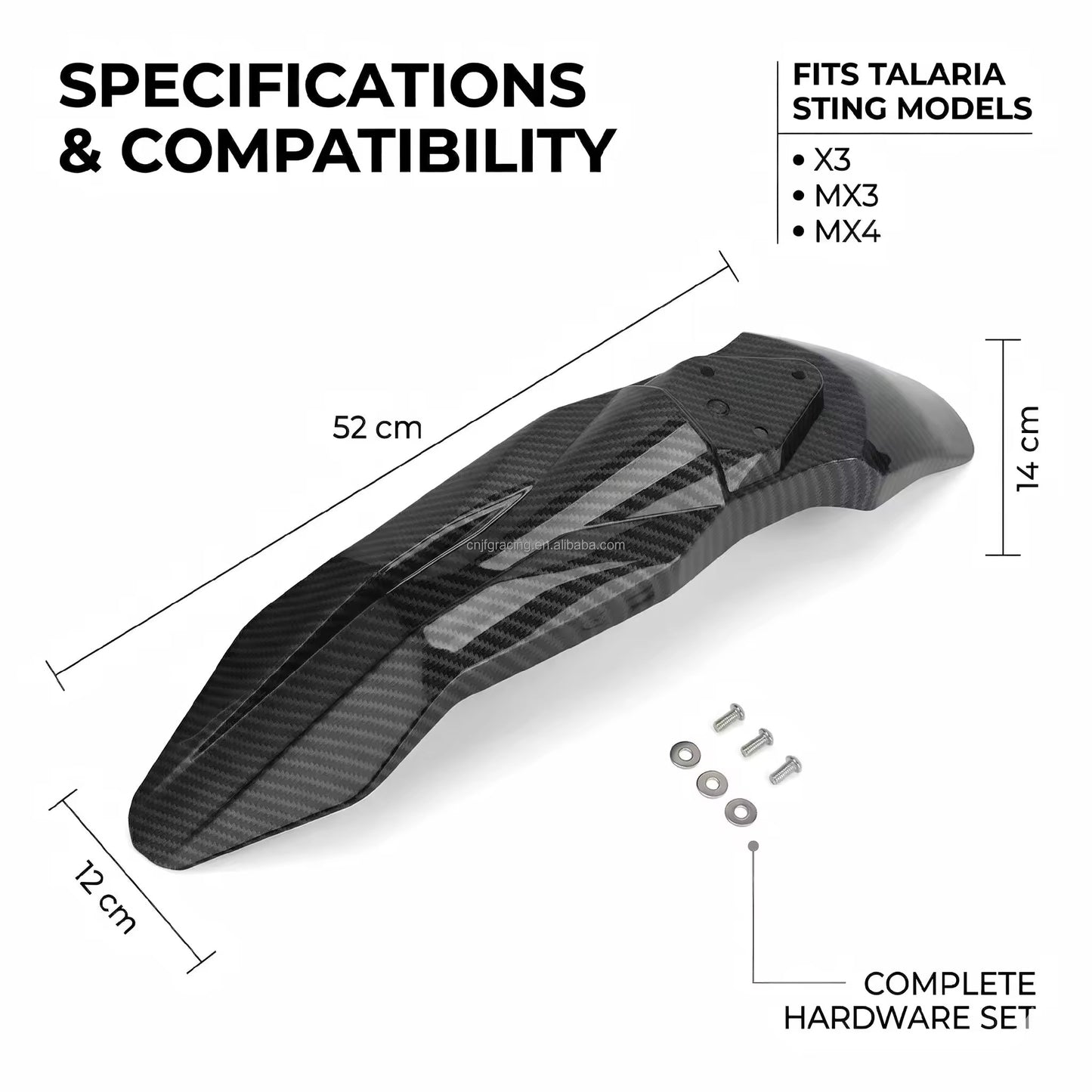 Carbon fiber front fender