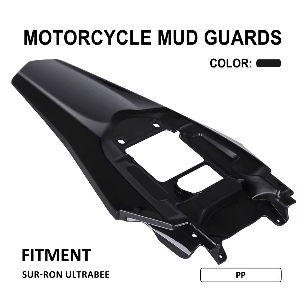 Black rear fender