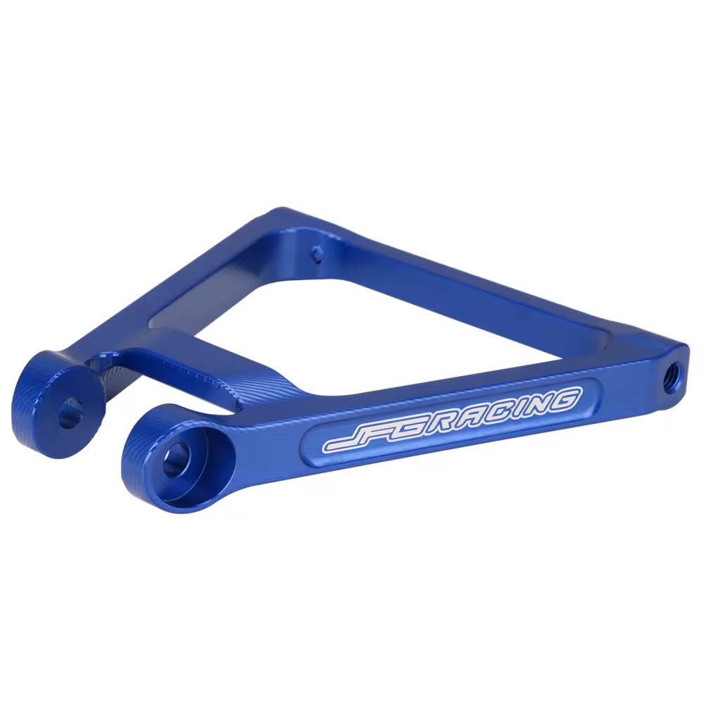 Reinforced aluminum rear suspension shock absorber linkage upgrade