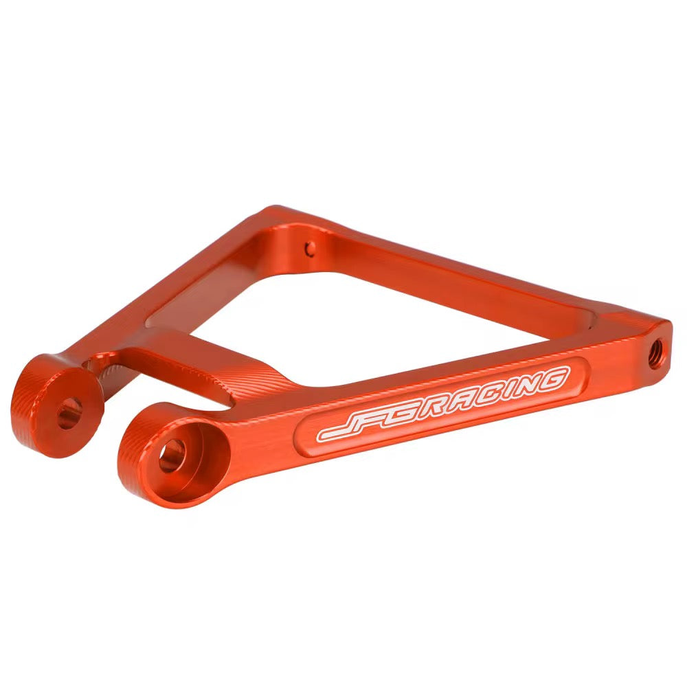 Reinforced aluminum rear suspension shock absorber linkage upgrade